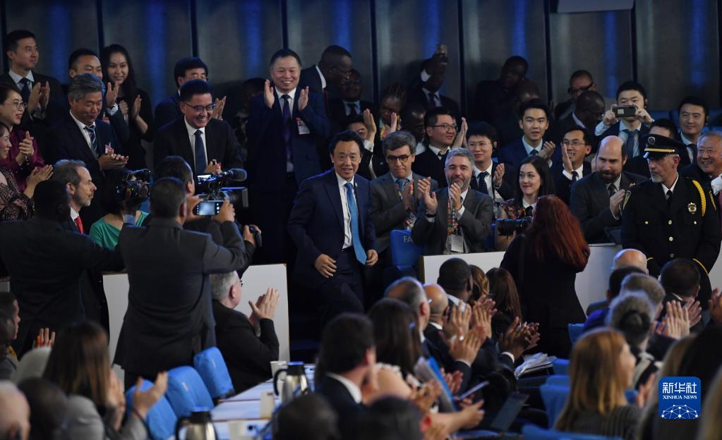 Qu Dongyu kandidat dari Tiongkok dirjen FAO saat ini menang dalam pemilihan tersebut dengan 168 suara