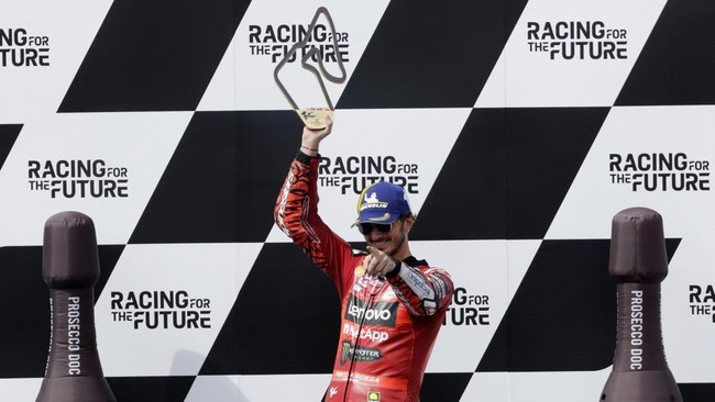 Francesco Bagnaia memenangkan MotoGP Austria 2024 di Sirkuit Red Bull Ring setelah mendapat pesan Valentino Rossi