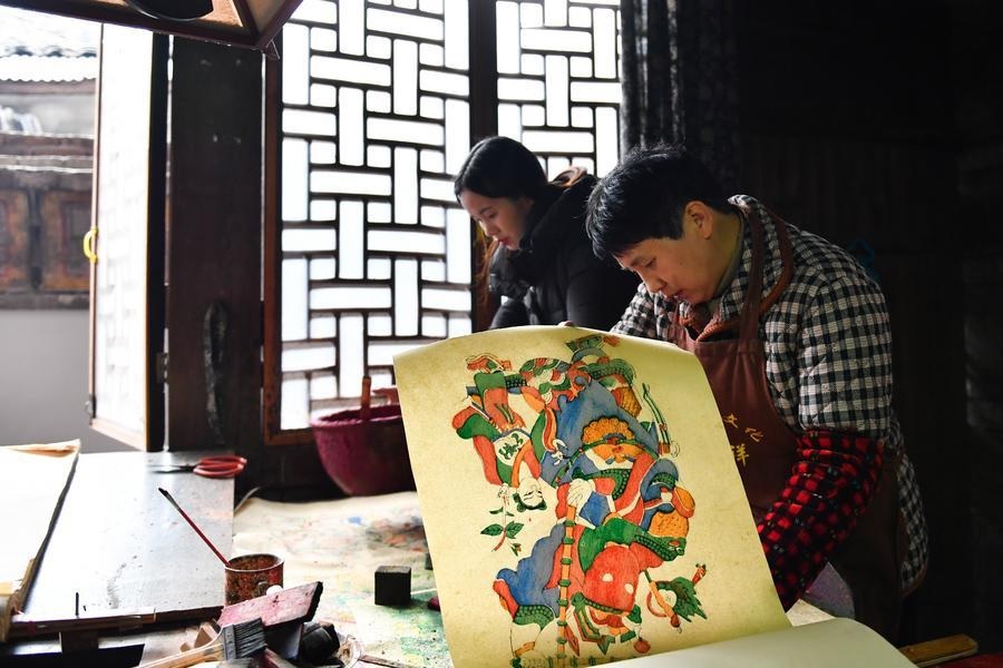 Tradisi Gambar Tahun Baru di Hunan, Warisan Budaya Tiongkok yang Terus Dilestarikan