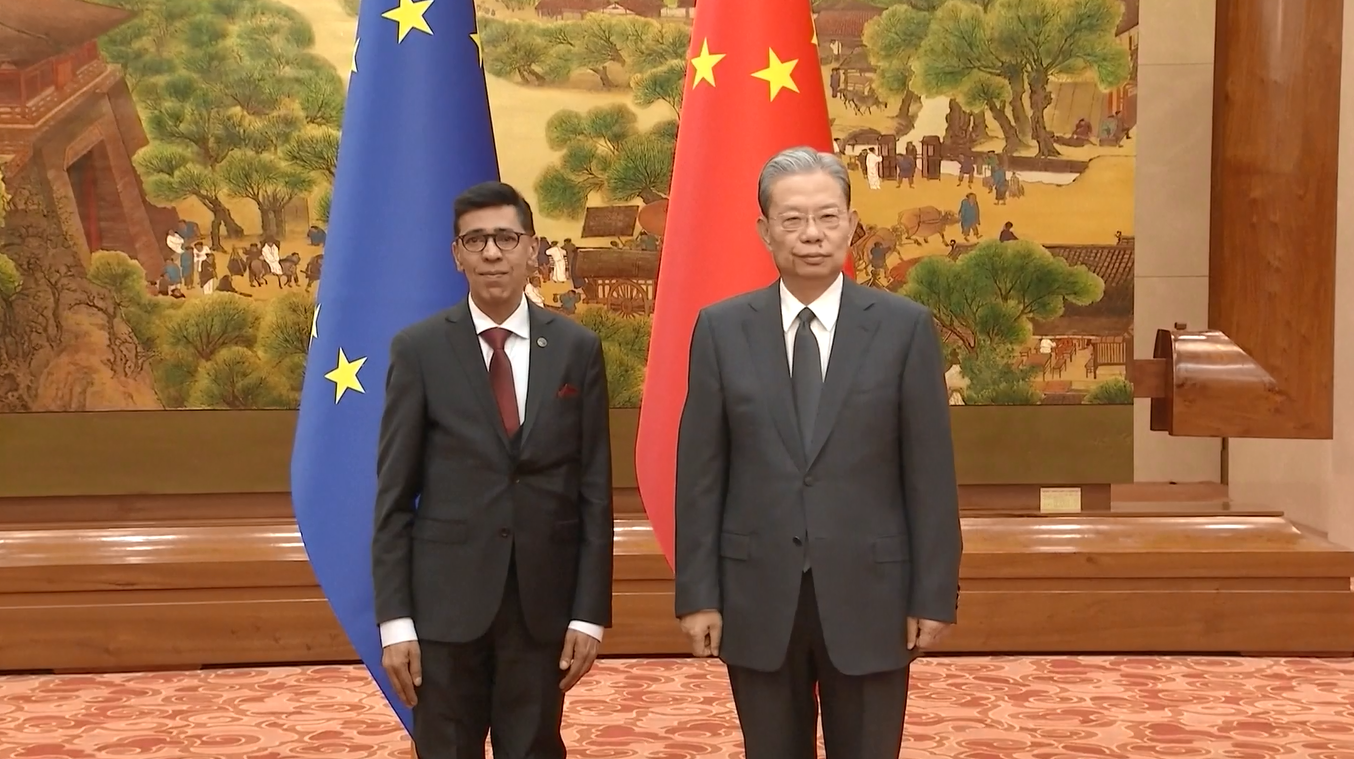 Ketua Parlemen Tiongkok Bertemu dengan Wakil Presiden Parlemen Eropa