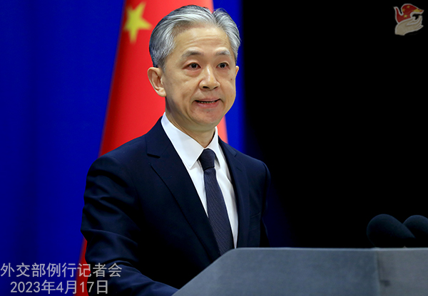 Juru bicara Kementerian Luar Negeri Tiongkok Wang Wenbin mengatakan