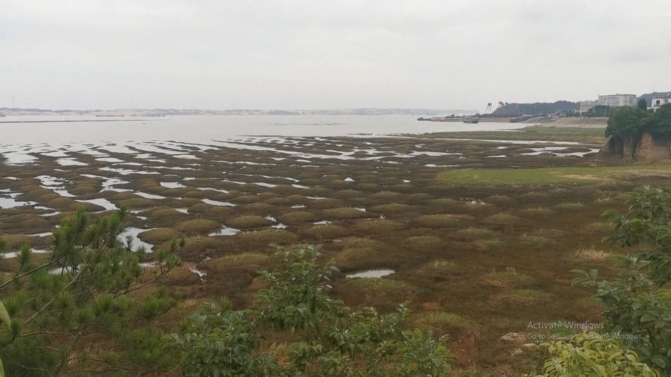Danau Poyang yang merupakan danau air tawar terbesar di Tiongkok di Provinsi Jiangxi