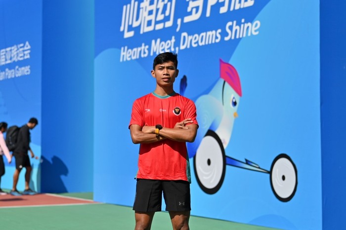 Saptoyogo Purnomo akhirnya merebut emas pertama untuk Indonesia dari cabang atletik di Asian Para Games 2023