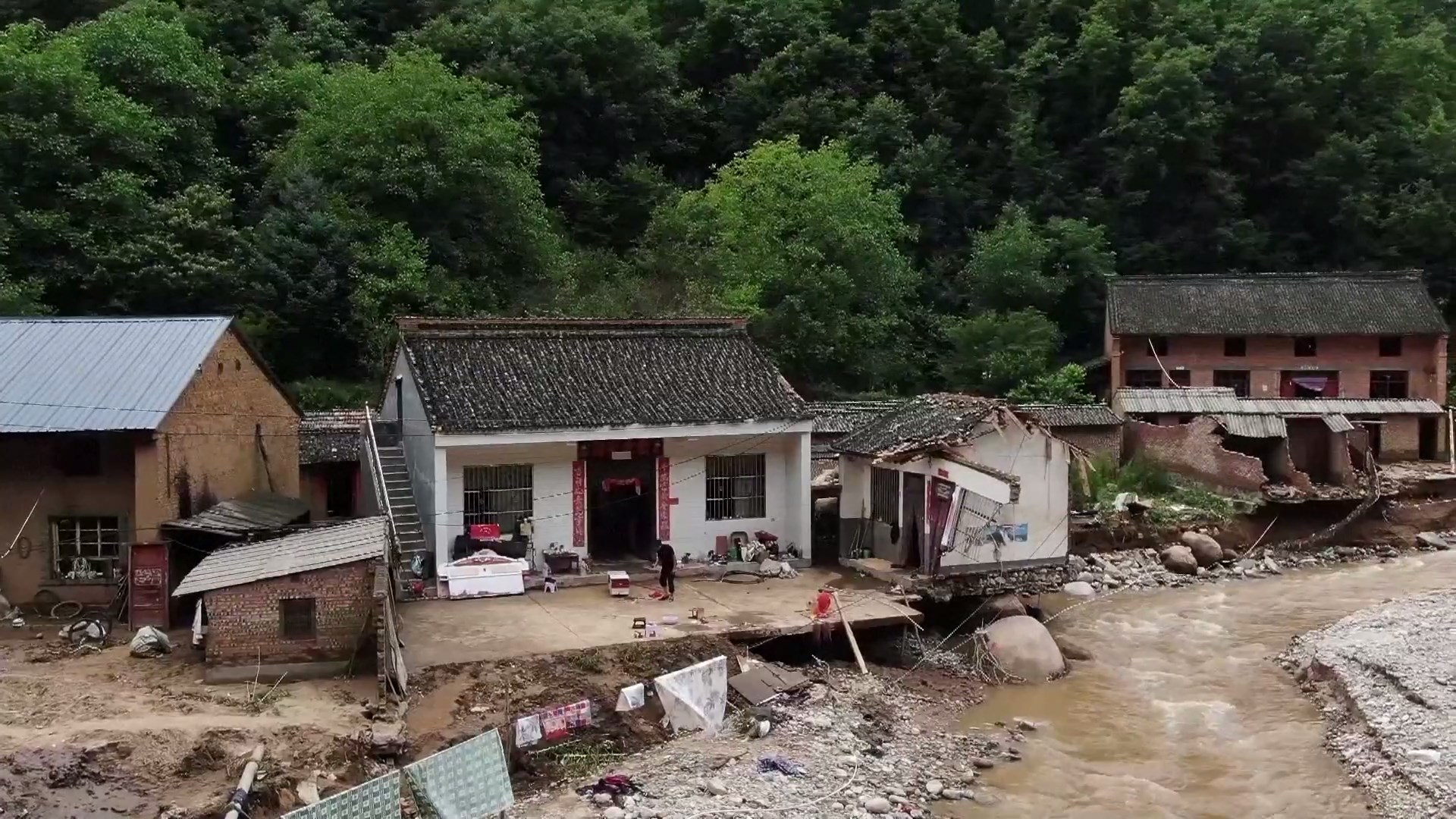 Sebuah desa di Kota Baoji di Provinsi Shaanxi