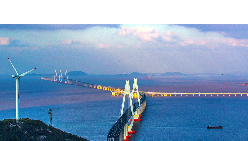 Jembatan Zhoudai Menghubungkan Delta Sungai Yangtze