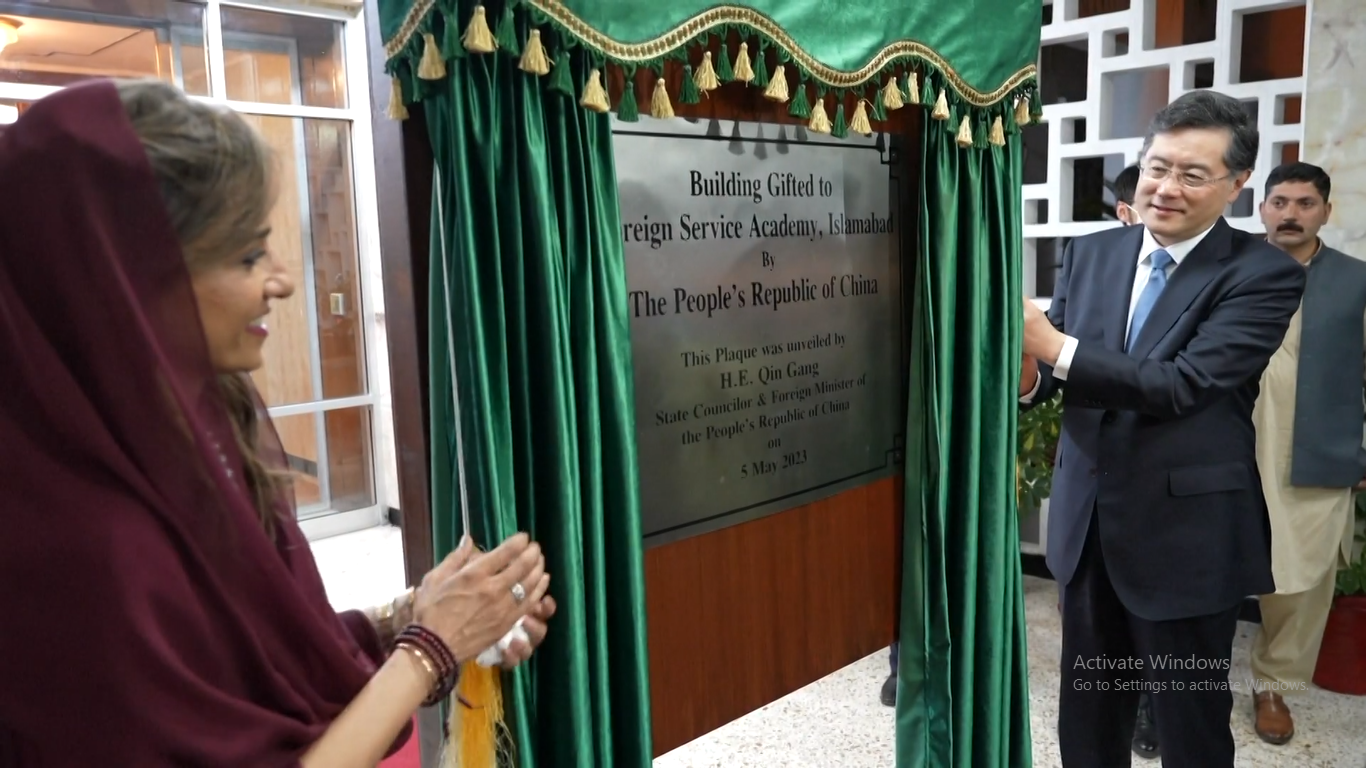 Penasihat Negara Tiongkok dan Menteri Luar Negeri Qin Gang pada hari Jumat (05/05/2023)