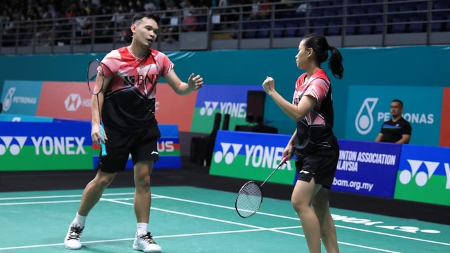 Rinov Rivaldy dipuji netizen usai penampilannya di babak pertama Swiss Open 2023