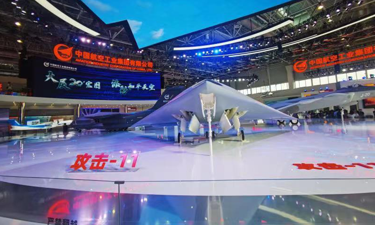 Tiongkok pamerkan Drone pengintai GJ-11  di Beijing Drone ini merupakan  jenis Uncrewed Aerial Vehicle (UAV) anti radar 