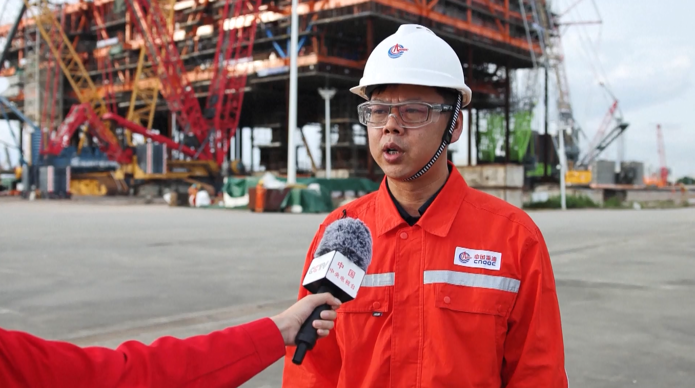 Platform Pengolahan Minyak Mentah Lepas Pantai Terbesar di Asia Telah Capai Tahap Penyelesaian Struktur Utama