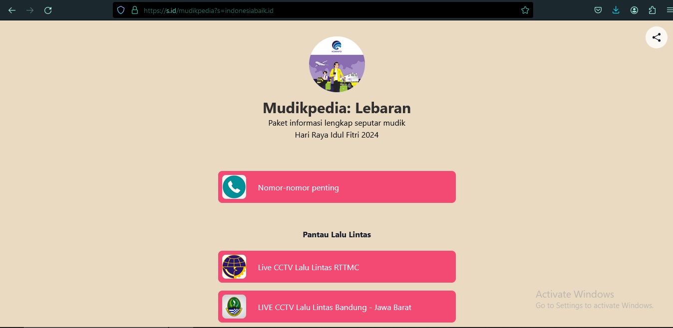 Pemudik juga bisa melihat jalur yang ingin dilalui