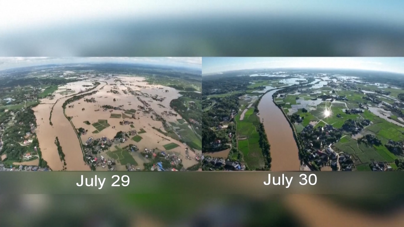 Saat banjir surut dan ketinggian air turun drastis