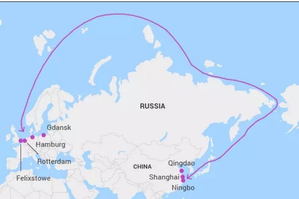 Provinsi Fujian, Tiongkok, Meluncurkan Rute Pelayaran Arktik Pertama Ke Eropa