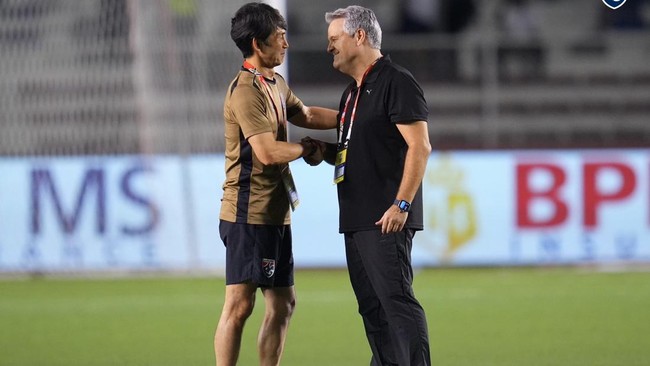 Pelatih timnas Thailand Masatada Ishii minta maaf kepada publik Thailand setelah dikalahkan Filipina 1-2 pada leg 1 semifinal Piala AFF 2024 di Stadion Rizal Memorial