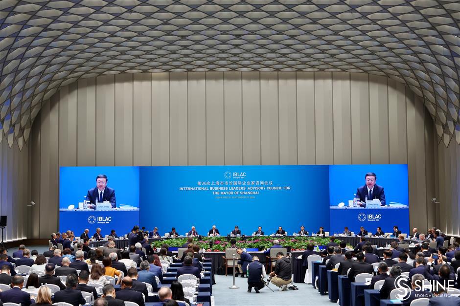Top Eksekutif dari 20 perusahaan multinasional terkemuka dan pembicara tamu berkumpul lagi pagi ini saat Dewan Penasihat Pemimpin Bisnis Internasional Walikota Shanghai (IBLAC) ke-36 dibuka secara resmi