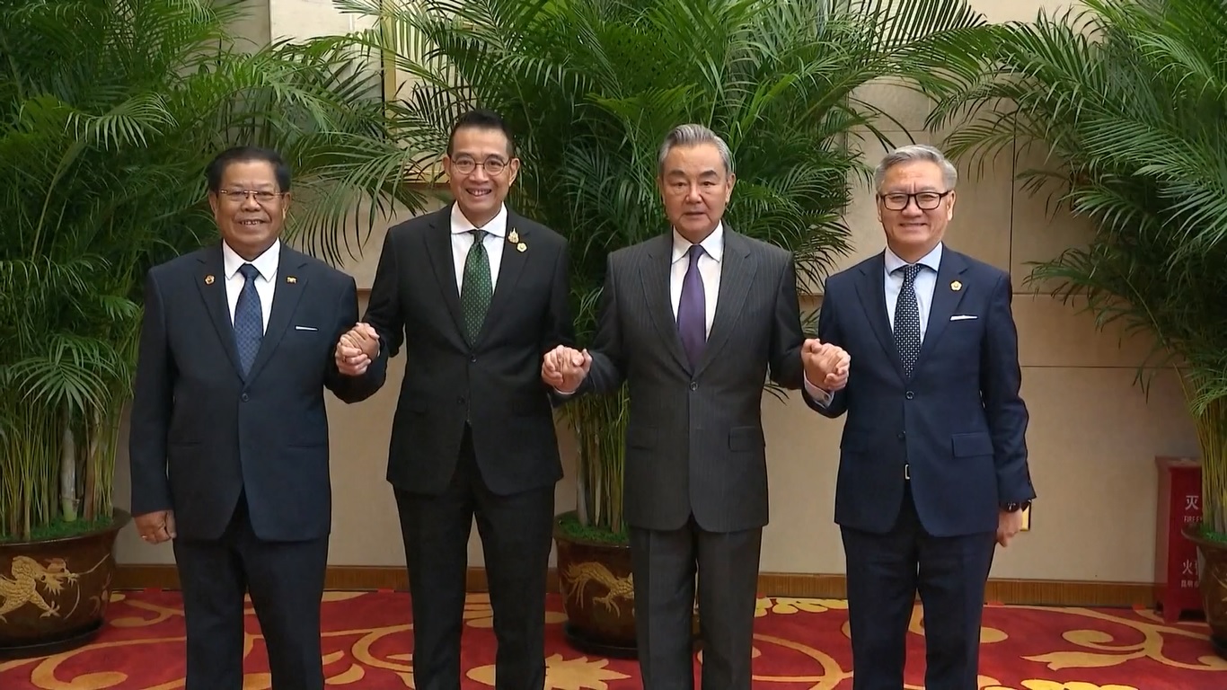 Menteri Luar Negeri Tiongkok, Laos, Myanmar, dan Thailand Gelar Pertemuan Informal