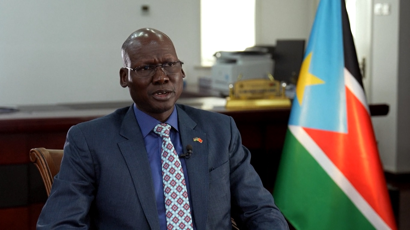 Delegasi dari Sudan Selatan mengadakan pertemuan dengan Liu Jianchao