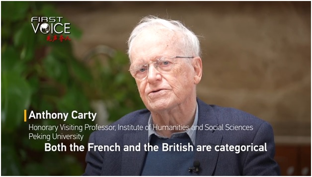 Antony Carti menyebut  kedaulatan Kepulauan Nansha faktanya sudah jelas dalam arsip sejarah AS Inggeris dan Perancis