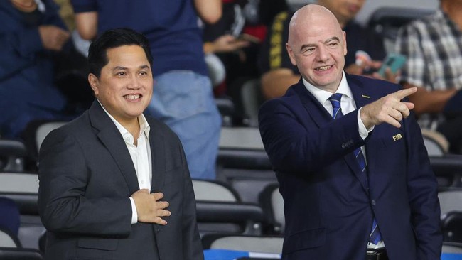Ketua Umum PSSI Erick Thohir berbicara soal transformasi sepak bola Indonesia dalam acara FIFA Football Summit di Jeddah