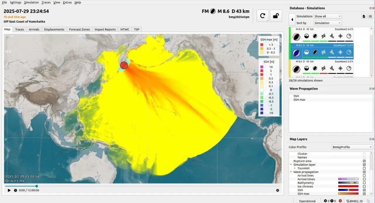 BMKG: Gempa Rusia M 8,7 Berpotensi Tsunami Di Gorontalo, Raja Ampat Hingga Jayapura