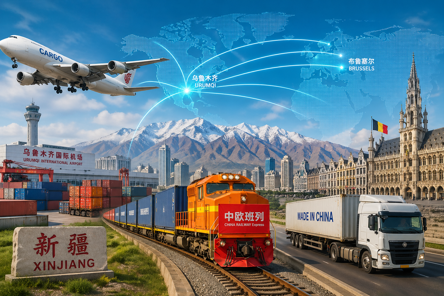 Opini: Tiongkok Runtuhkan Narasi Negatif AS & Barat, Buktikan Xinjiang Kini Jadi Pusat Logistik Dunia