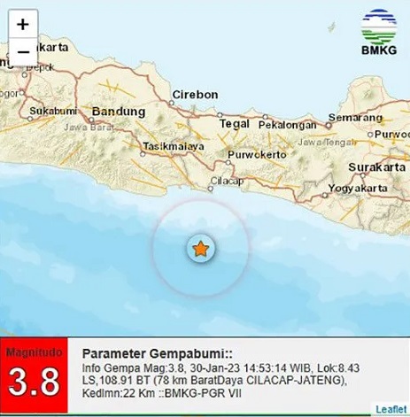 Terkait dengan gempa yang sering terjadi di laut selatan Jawa khususnya Jawa Tengah dan Jawa Barat dalam beberapa waktu terakhir Badan Meteorologi Klimatologi dan Geofisika (BMKG) mengimbau masyarakat agar tetap tenang