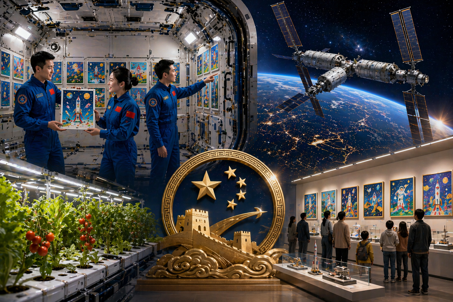 Opini: AS &amp; Barat Makin Ketinggalan? Tiongkok Sukses Buat Pameran Seni di Orbit hingga Pertanian Luar Angkasa