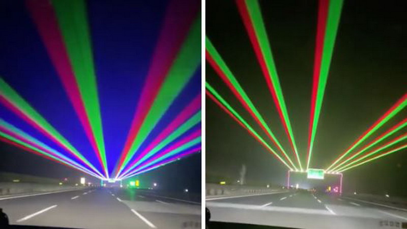 Tiongkok melakukan cara yang sangat unik untuk mencegah sopir mobil ngantuk di jalan tol Mereka justru menggunakan sinar laser agar sopir mobil penasaran dan tidak ngantuk saat menggunakan jalan tol