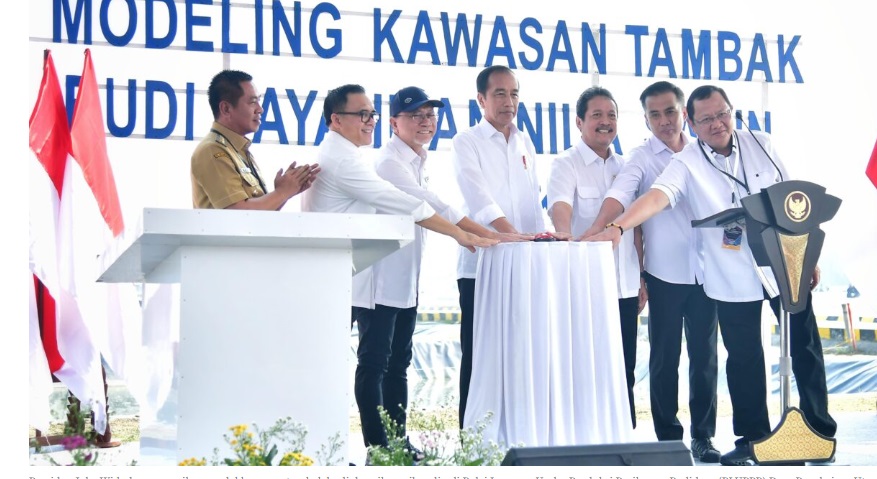 Presiden menegaskan pentingnya memanfaatkan potensi tersebut dengan mengalihfungsikan tambak udang yang sudah tidak produktif menjadi tambak ikan nila