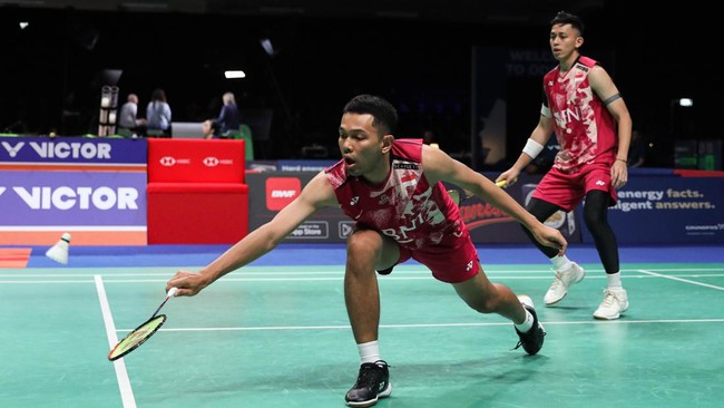 Dua pasang ganda putra Indonesia akan berhadapan di semifinal Denmark Open 2023 Berikut fakta menarik duel Fajar/Rian vs Bagas/Fikri