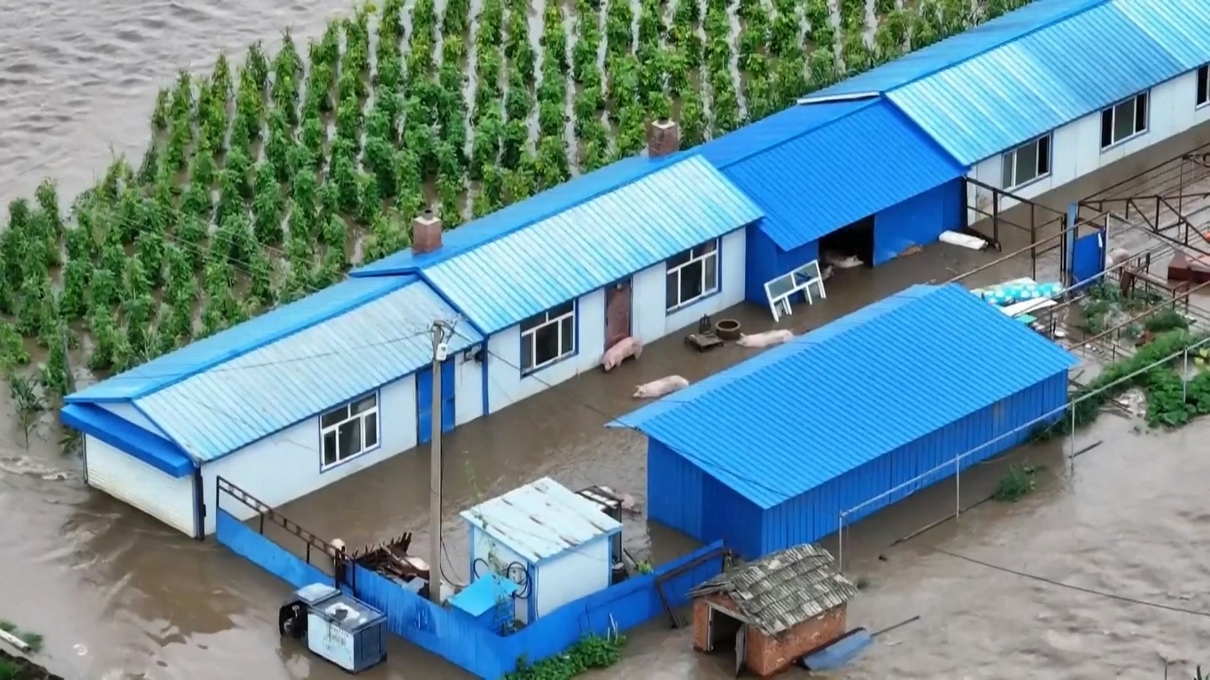 Pemerintah setempat telah menyiapkan lebih dari 300 pompa air untuk menguras air yang terkumpul di lahan pertanian