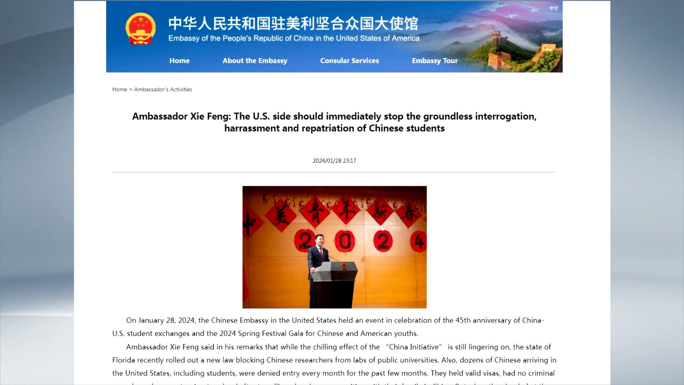 Xie mengatakan puluhan warga Tiongkok yang tiba di Amerika Serikat