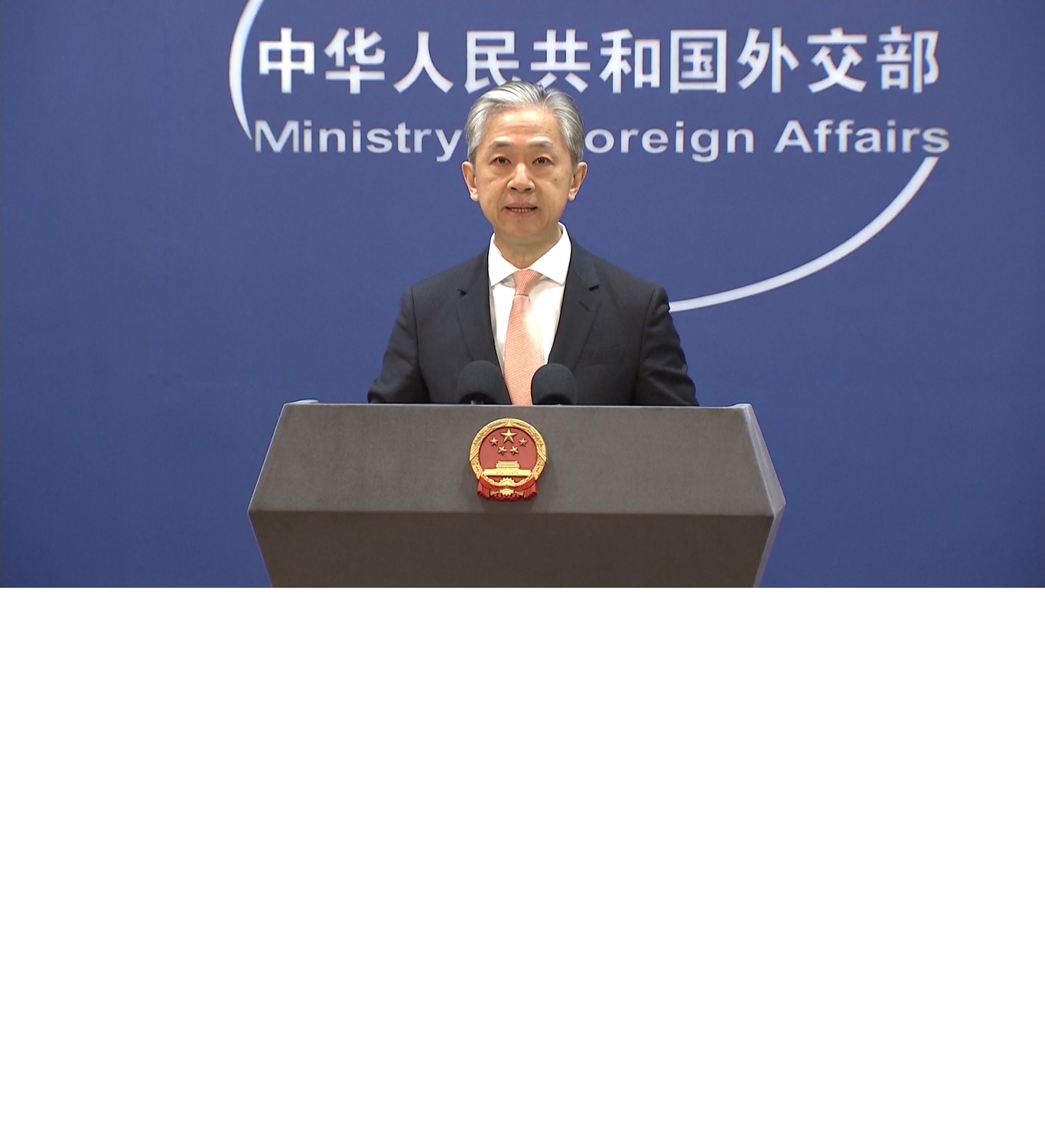 Berbicara pada konferensi pers reguler di Beijing