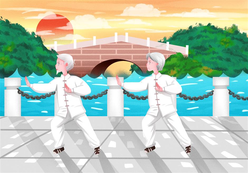 Pengobatan tradisional Tiongkok menyatakan bahwa qi harus dapat bergerak bebas ke seluruh tubuh untuk menjaga kesehatan dan menjaga keseimbangan pikiran dan jiwa