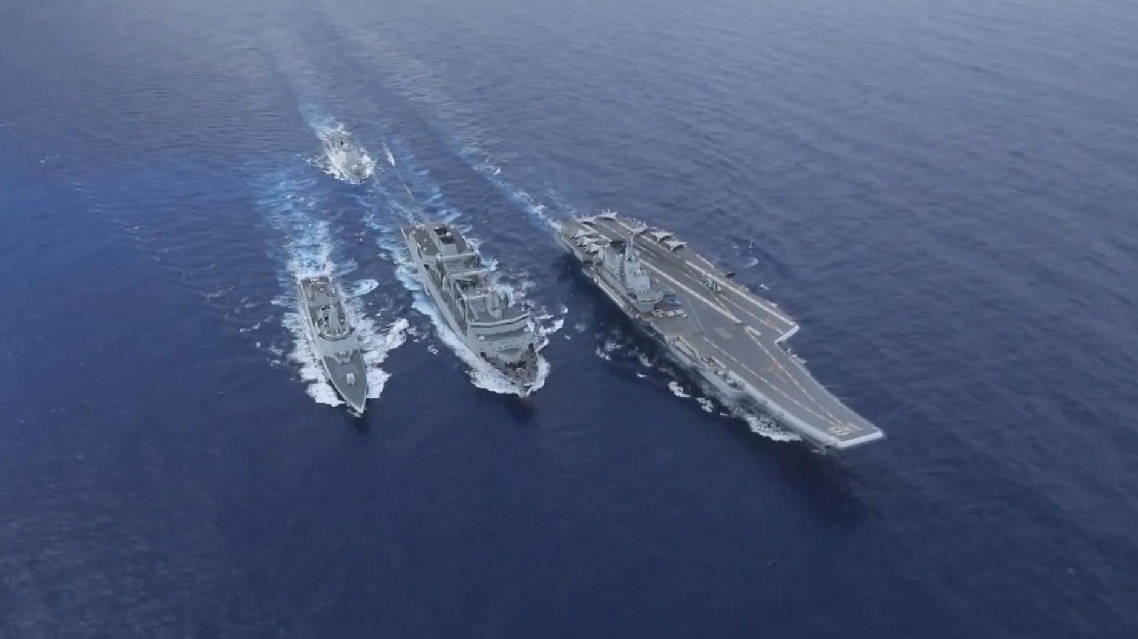 Tiongkok Mengungkap Lakukan Latihan Laut Terbesar dalam Sejarah Kelompok Kapal Induk Liaoning.