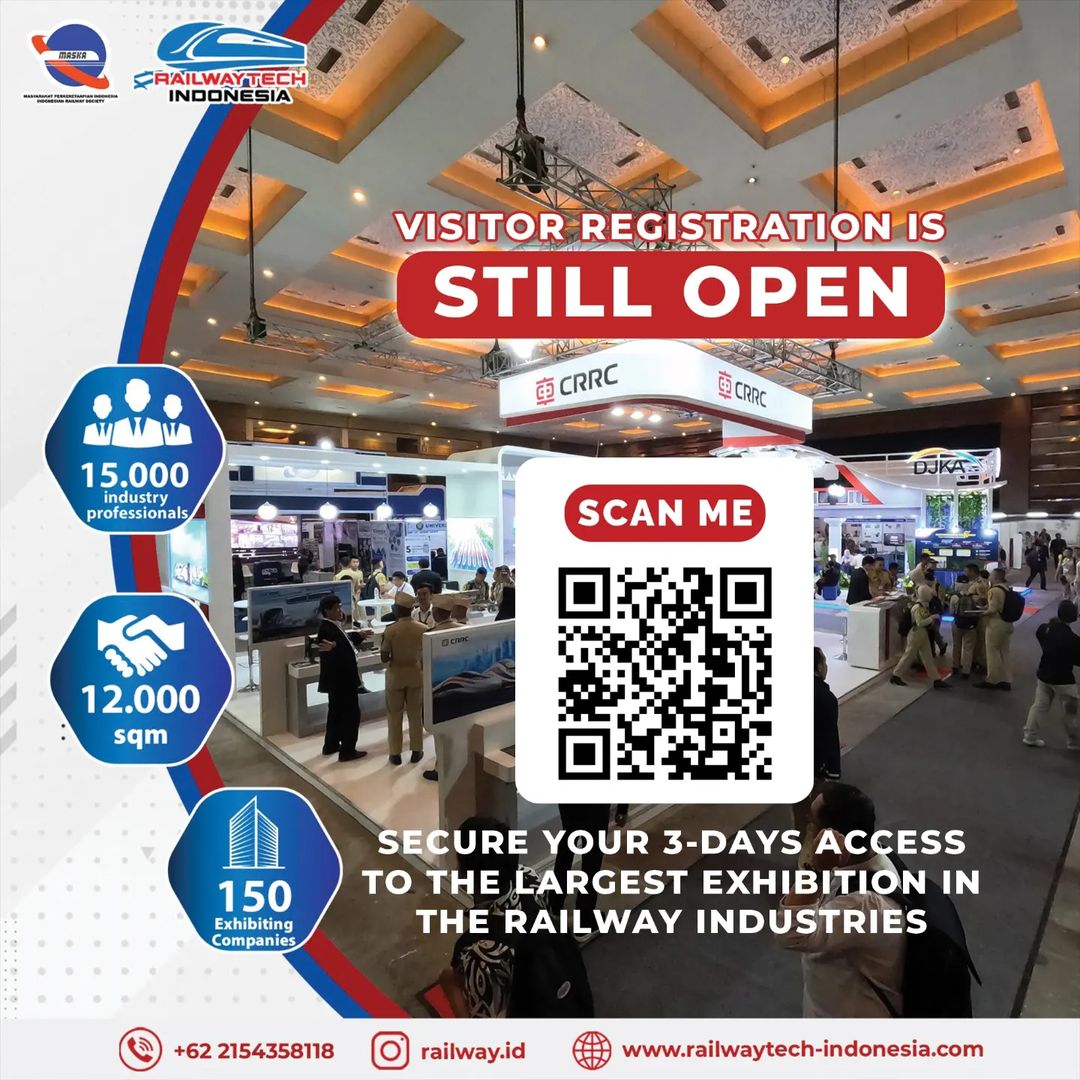 Pemerintah Indonesia menargetkan pembangunan jalur kereta api mencapai lebih dari 10