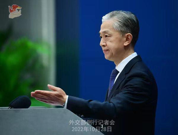 Juru bicara Kementerian Luar Negeri Tiongkok Wang Wenbin hari Jumat kemarin (28/10) di depan jumpa pers menyatakan